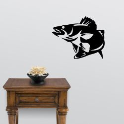 Walleye Striking Wall Decal