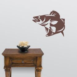 Walleye Striking Wall Decal