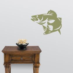 Walleye Striking Wall Decal