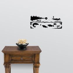 Sunrise Strike Freshwater Fish Wall Decal