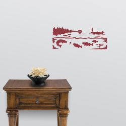 Sunrise Strike Freshwater Fish Wall Decal