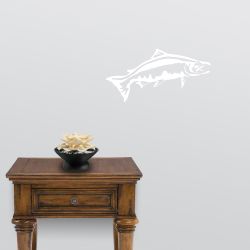 Chinook Salmon Leap Wall Decal