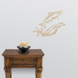 Heading Upstream Salmon Wall Decal