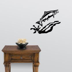 Heading Upstream Salmon Wall Decal