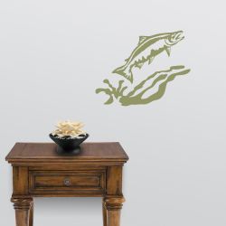 Heading Upstream Salmon Wall Decal