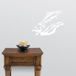 Heading Upstream Salmon Wall Decal