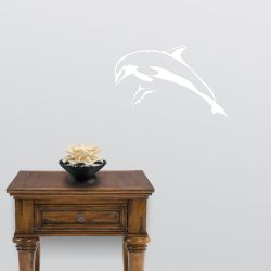 Mother and Calf Breaching Dolphin Wall Decal