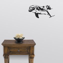 Dolphin and Calf Wall Decal