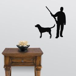 Hunter and Labrador Decal