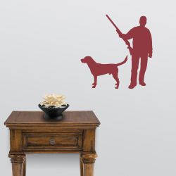 Hunter and Labrador Decal