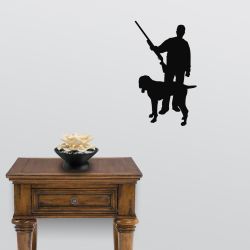 Hunter and Dog Decal