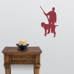 Hunter and Dog Decal