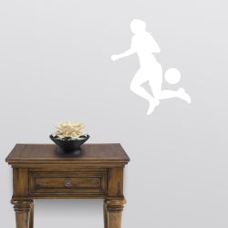 Soccer Girl Rear Kick Wall Decal