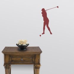Lady Golfer Wall Decal