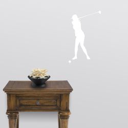 Lady Golfer Wall Decal