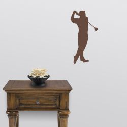 Tee-off Golfer Wall Decal