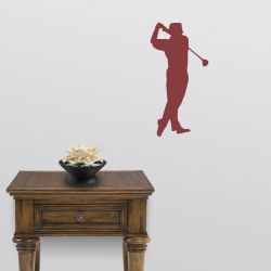 Tee-off Golfer Wall Decal