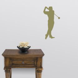 Tee-off Golfer Wall Decal