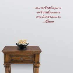 Bless The Food Prayer Wall Decal