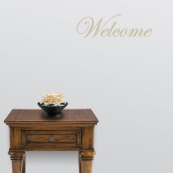 Welcome Door Script Wall Decal