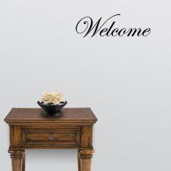 Welcome Door Script Wall Decal