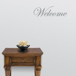 Welcome Door Script Wall Decal