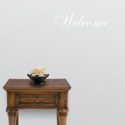 Welcome Door Script Wall Decal