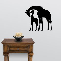 Giraffe Mother and Child Wall Decal