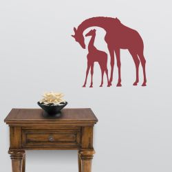 Giraffe Mother and Child Wall Decal