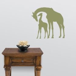 Giraffe Mother and Child Wall Decal