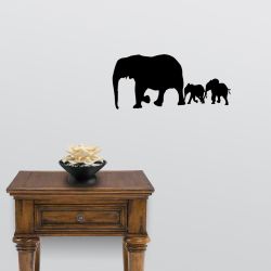 Elephant Mother and Children Wall Decal