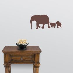 Elephant Mother and Children Wall Decal