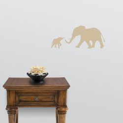Elephant Mother and Child Wall Decal