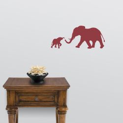 Elephant Mother and Child Wall Decal