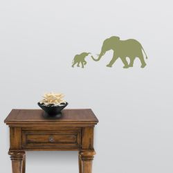 Elephant Mother and Child Wall Decal