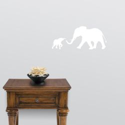 Elephant Mother and Child Wall Decal