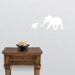 Elephant Mother and Child Wall Decal