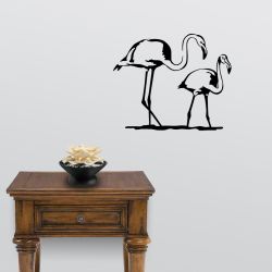 Flamingo Mother and Child Wall Decal