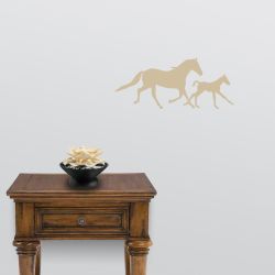 Horse Mother and Child Running Wall Decal