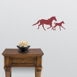 Horse Mother and Child Running Wall Decal