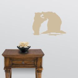 Grizzly Mother and Child Wall Decal