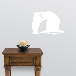 Grizzly Mother and Child Wall Decal