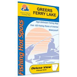 Arkansas Greers Ferry Lake Fishing Hot Spots Map