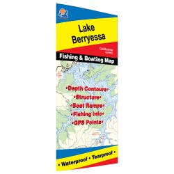 California Berryessa Lake Fishing Hot Spots Map