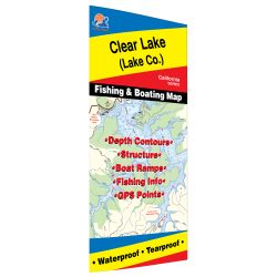 California Clear Lake (Lake. Co) Fishing Hot Spots Map