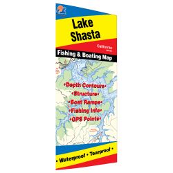 California Shasta Lake Fishing Hot Spots Map
