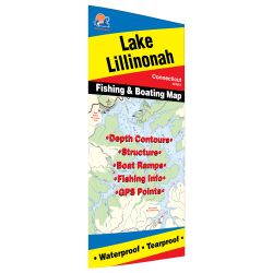 Connecticut Lillinonah Lake Fishing Hot Spots Map