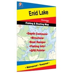 Mississippi Enid Lake Fishing Hot Spots Map