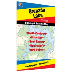 Mississippi Grenada Lake Fishing Hot Spots Map