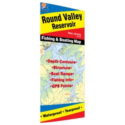 New Jersey Round Valley Reservoir Fishing Hot Spots Map